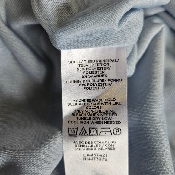 Ann Taylor Women's Blue Flora Sleeves Wrap Dress Size S - Picture 7 of 7